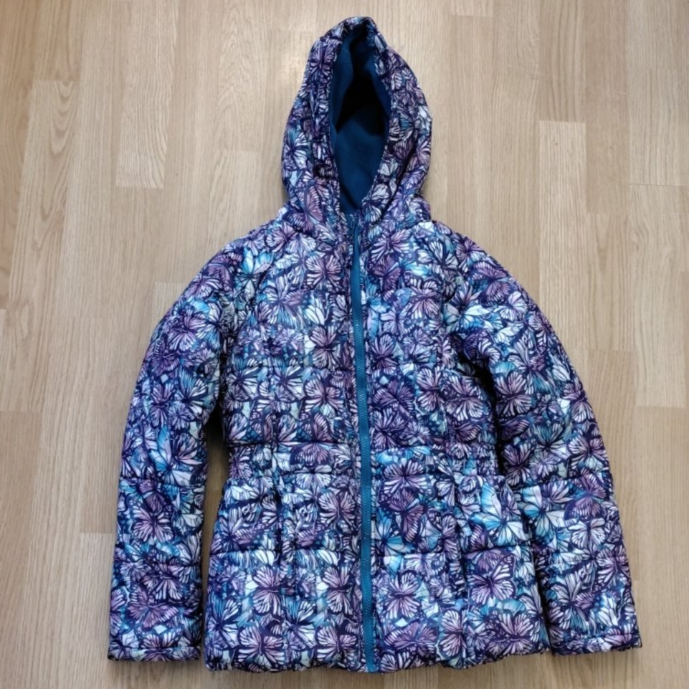 Roebuck & Co. Girls Butterfly Puffer Coat. Winter Cozy